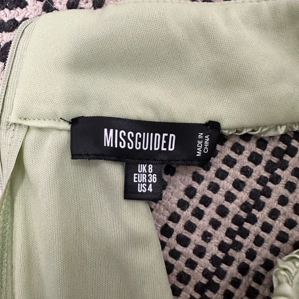 Missguided Light Green Halter Dress
